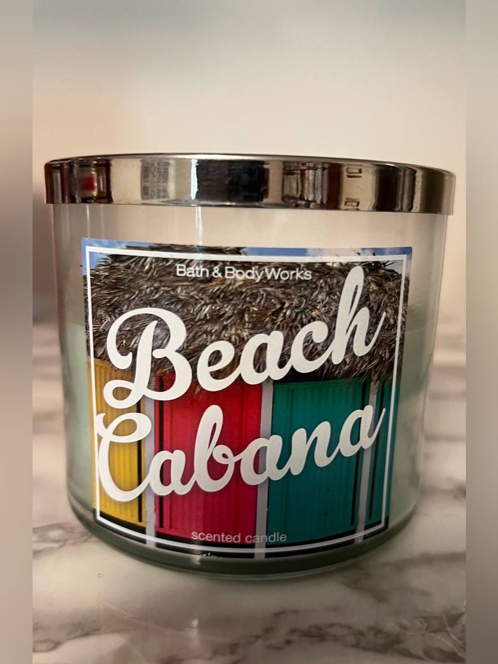 Bath & Body Works Beach Cabana Three Wick 14.5 oz Jar Candle ~60%